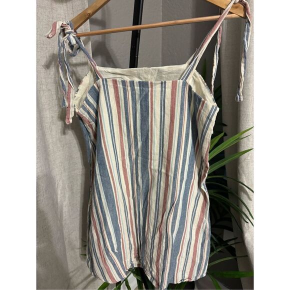 Spirit of Grace Striped Mini Dress Medium Linen - Picture 4 of 6